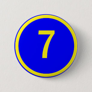 Badge Rond 5 Cm numéro 7 en cercle