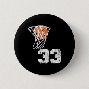Badge Rond 5 Cm Numéro de lecteur vintage Sketll Jersey Numéro 33