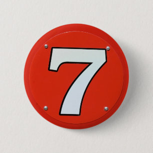 Badge Rond 5 Cm Numéro Sept Chanceux