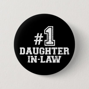 Badge Rond 5 Cm Numéro un 1 belle-fille