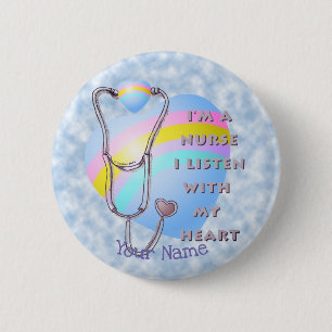 Badge Rond 5 Cm Nurse heart