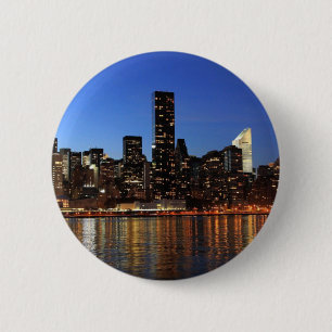 Badge Rond 5 Cm NYC New York City Manhattan Nuit