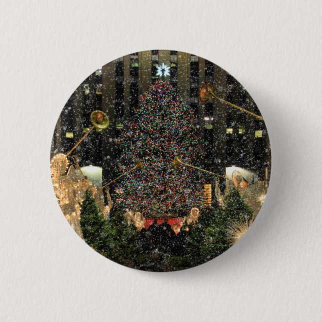 Badge Rond 5 Cm NYC Rockefeller Center (Devant)