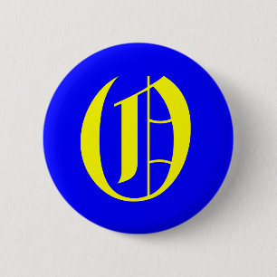 BADGE ROND 5 CM O - ANCIEN ANGLAIS