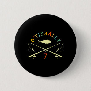 Badge Rond 5 Cm O-poisson 7 Ans Poissonnier 7e Anniversaire Poisso