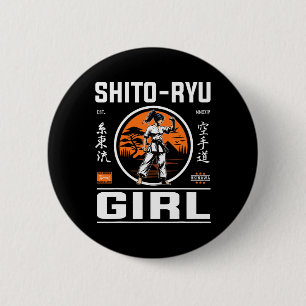 Badge Rond 5 Cm O Ryu Girl Précision Et Style En Design Karaté!