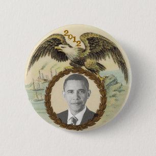 Badge Rond 5 Cm Obama 2012
