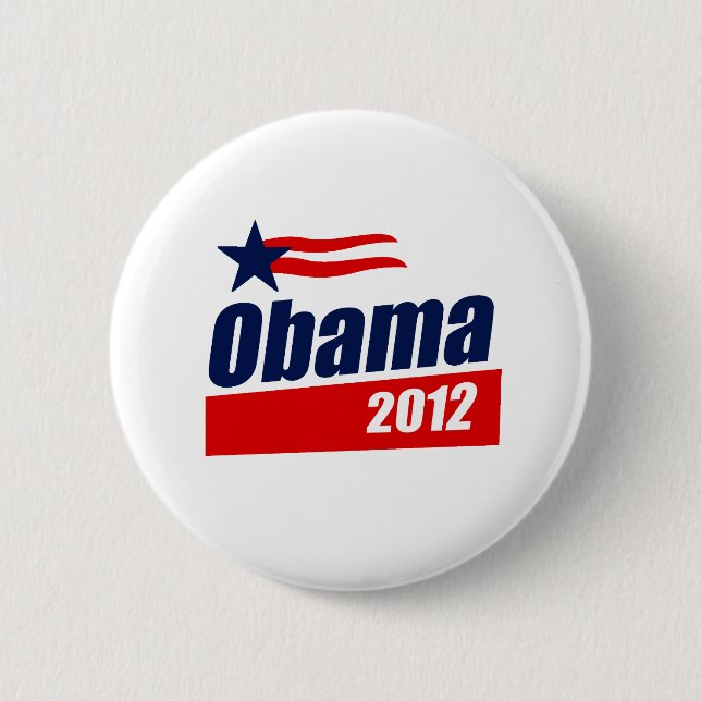 Badge Rond 5 Cm Obama 2012 (Devant)