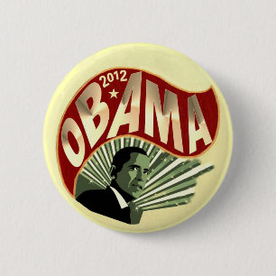 Badge Rond 5 Cm Obama 2012