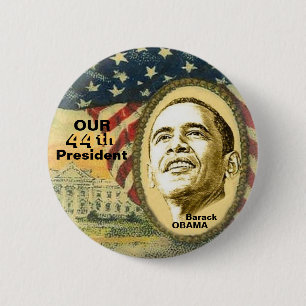 Badge Rond 5 Cm Obama 44