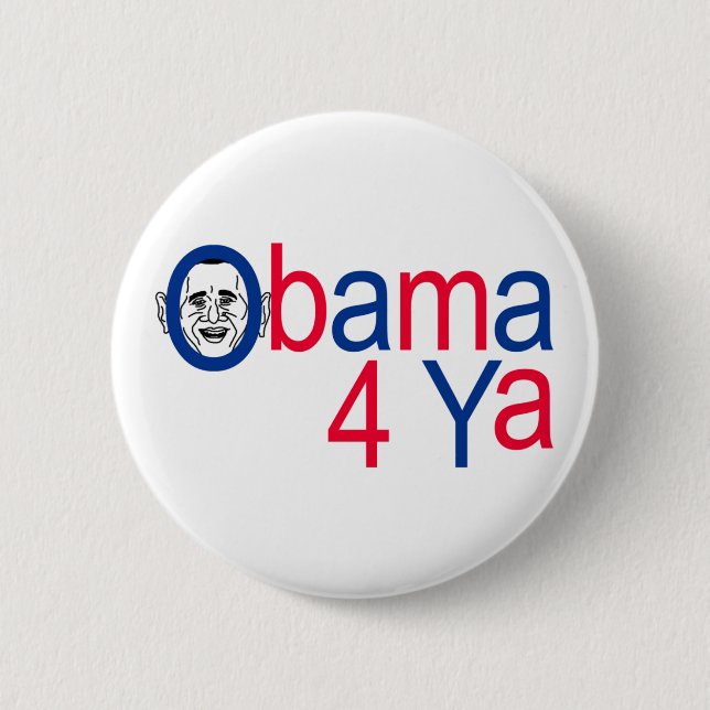 Badge Rond 5 Cm Obama 4 Ya (Devant)