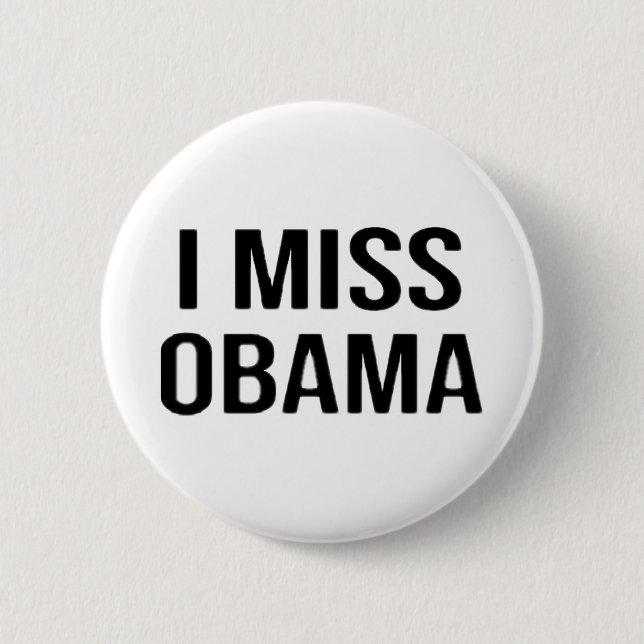 Badge Rond 5 Cm Obama Anti Trump Democrat Liberal Politica (Devant)