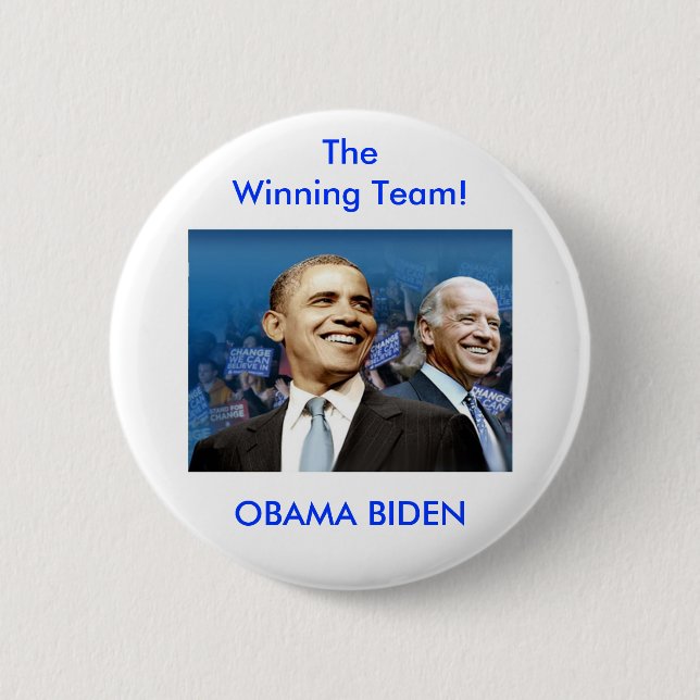 Badge Rond 5 Cm Obama Biden (Devant)
