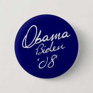 BADGE ROND 5 CM OBAMA/BIDEN 08