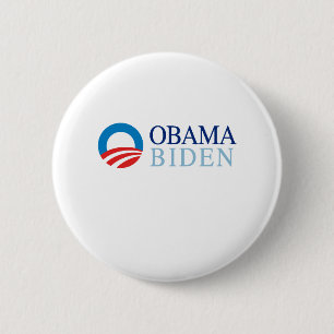 BADGE ROND 5 CM OBAMA / BIDEN 08