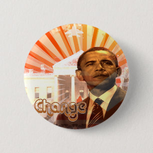 Badge Rond 5 Cm Obama change
