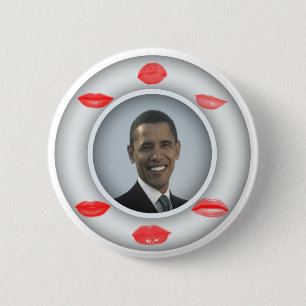 Badge Rond 5 Cm Obama embrasse