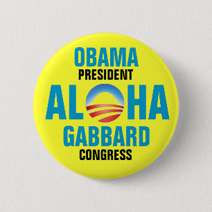 BADGE ROND 5 CM OBAMA/GABBARD 2012