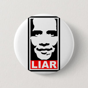 Badge Rond 5 Cm Obama : Menteur