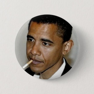BADGE ROND 5 CM OBAMA, MERCI POUR LE TABAGISME