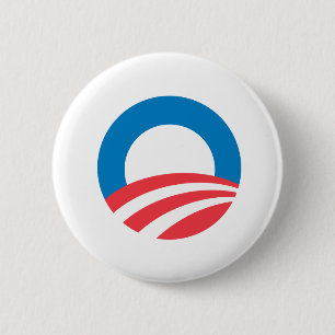 Badge Rond 5 Cm Obama O