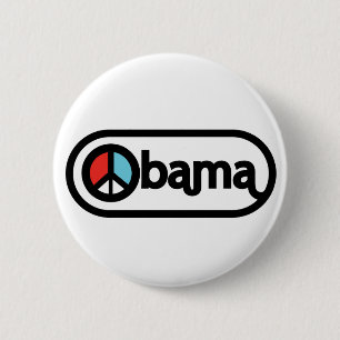 Badge Rond 5 Cm Obama pour la paix