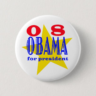 Badge Rond 5 Cm Obama pour le président