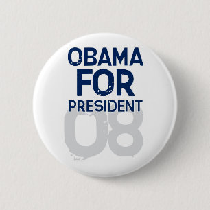Badge Rond 5 Cm OBAMA pour le président 08 - bouton