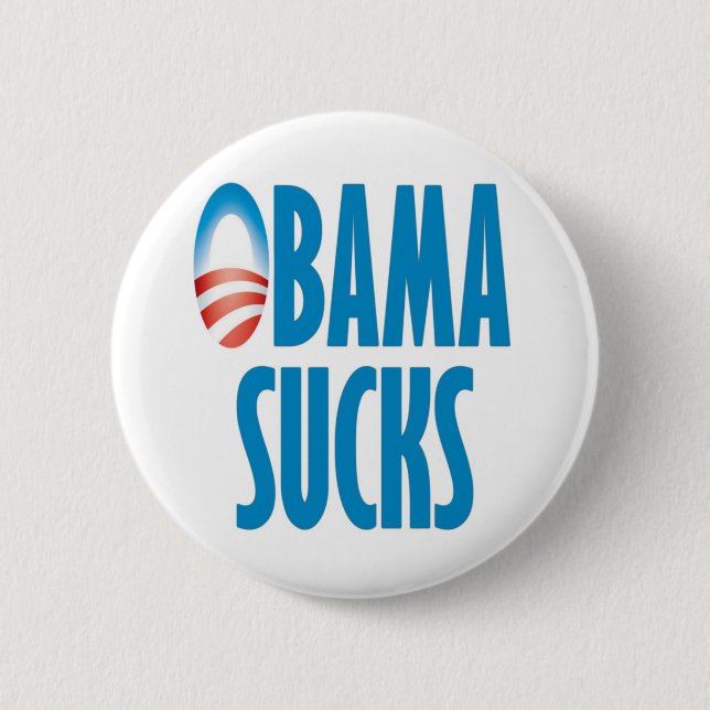 Badge Rond 5 Cm Obama suce (Devant)
