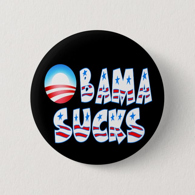Badge Rond 5 Cm Obama suce (Devant)