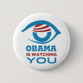 Badge Rond 5 Cm Obama VOUS OBSERVE PRISME d'oeil d'Obama