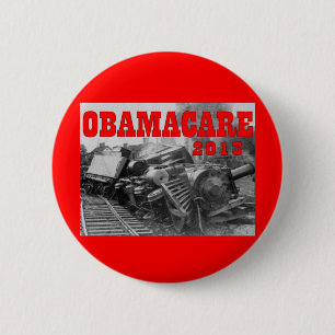 BADGE ROND 5 CM OBAMACARE