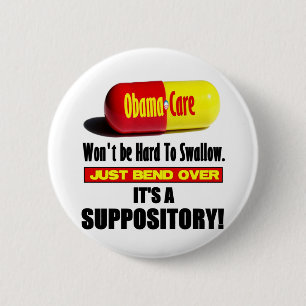 Badge Rond 5 Cm ObamaCare - suppositoire