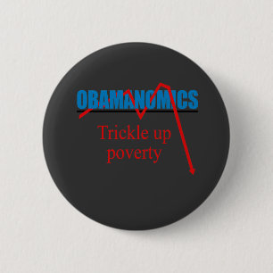 Badge Rond 5 Cm Obamanomics - Lutter contre la pauvreté