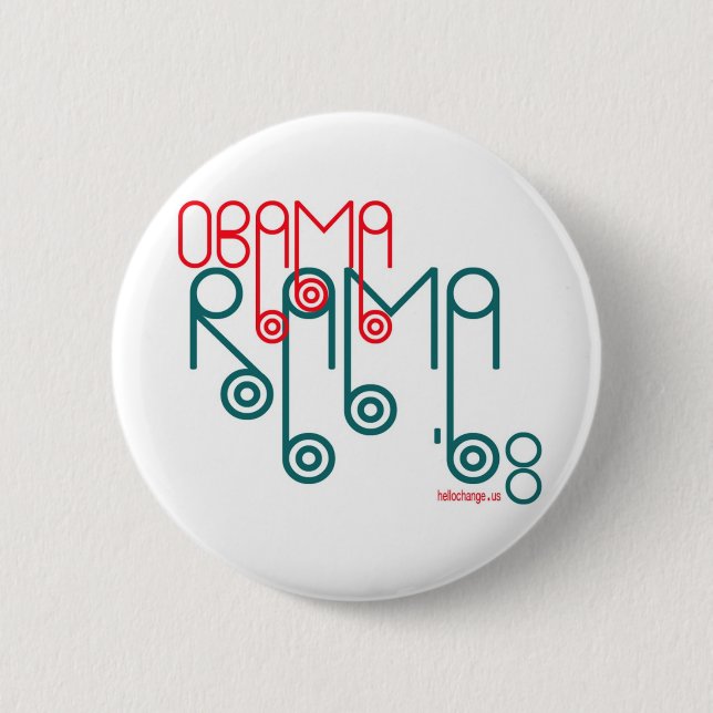 BADGE ROND 5 CM OBAMARAMA (Devant)