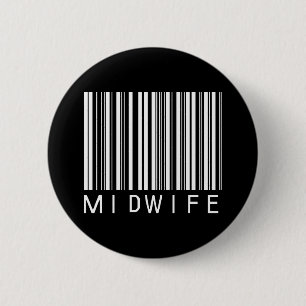 BADGE ROND 5 CM OBSCURITÉ DE SAGE-FEMME DE BARRE