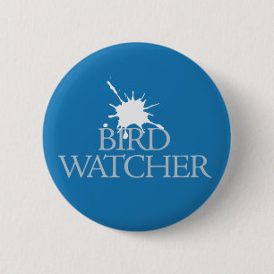 Badge Rond 5 Cm Observateur d'oiseaux