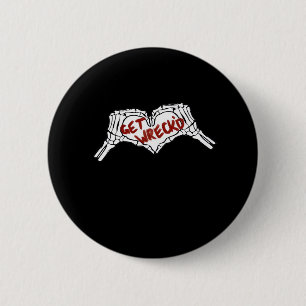 Badge Rond 5 Cm Obtenir épave Squelette Main Heart Classic