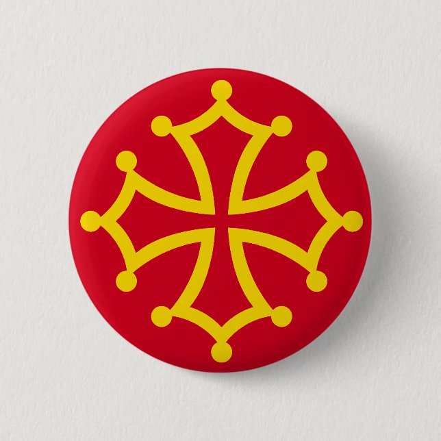 Badge Rond 5 Cm Occitania, France (Devant)
