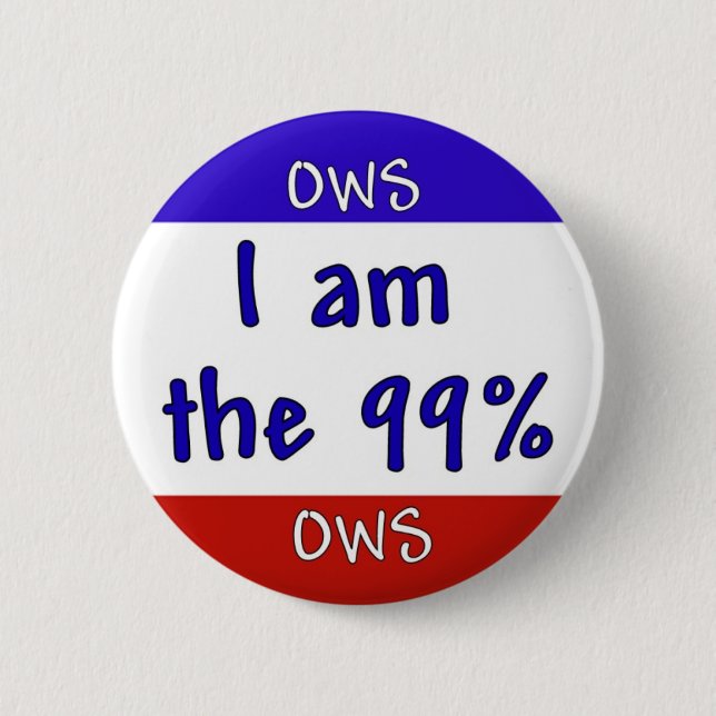 Badge Rond 5 Cm Occupez le Pin de bouton d'OWS 99% (Devant)