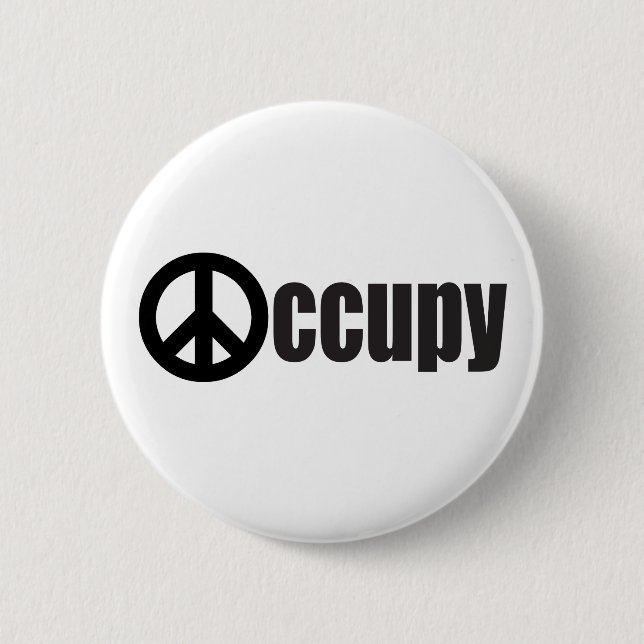 Badge Rond 5 Cm Occupez Wall Street (Devant)