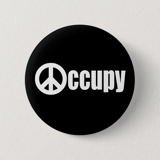 Badge Rond 5 Cm Occupez Wall Street (Devant)