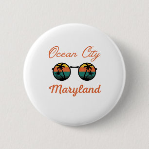 Badge Rond 5 Cm Ocean City Maryland