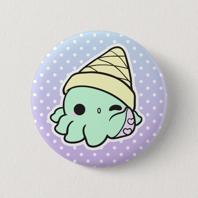 Badge Rond 5 Cm Octi-Crème (Devant)