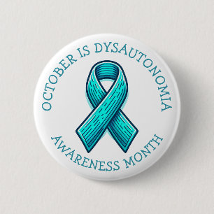 Badge Rond 5 Cm Octobre est le Mois de la Sensibilisation à la Dys