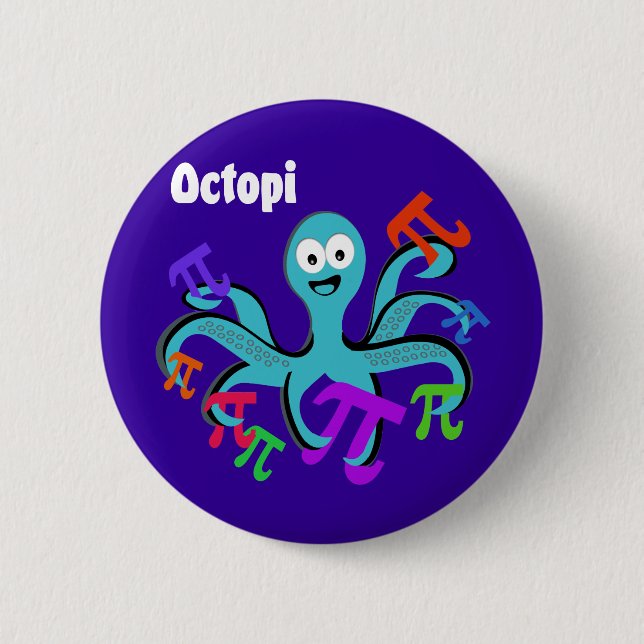 Badge Rond 5 Cm Octopi (Devant)
