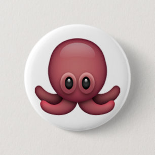 Badge Rond 5 Cm Octopus - Emoji