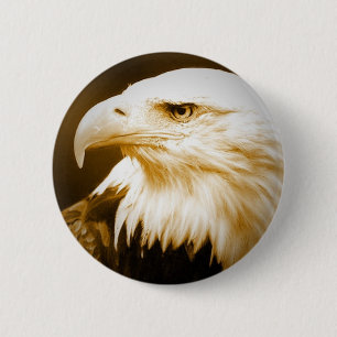 Badge Rond 5 Cm OEil d'aigle américain