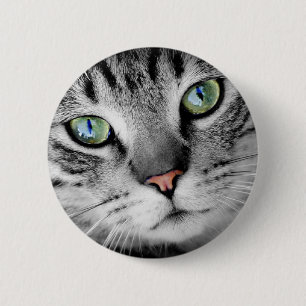Badge Rond 5 Cm Oeil de chat
