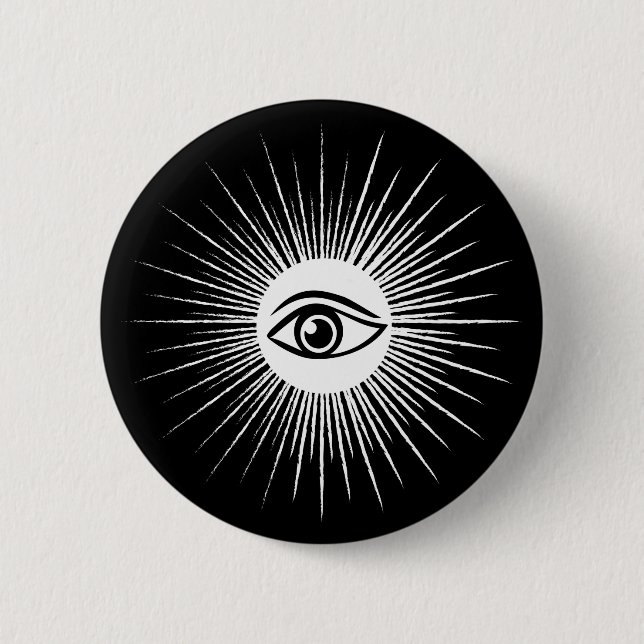 Badge Rond 5 Cm Oeil masonique (Devant)